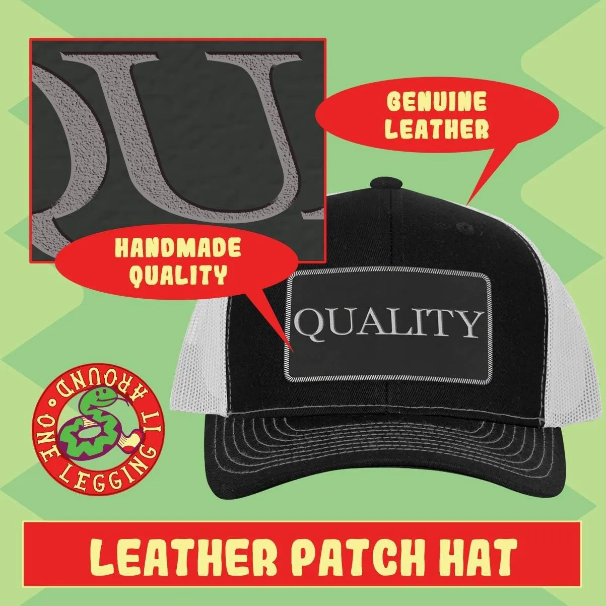 Cigar Tobacco Processing Supervisor AF - Leather Black Patch Engraved Trucker Hat