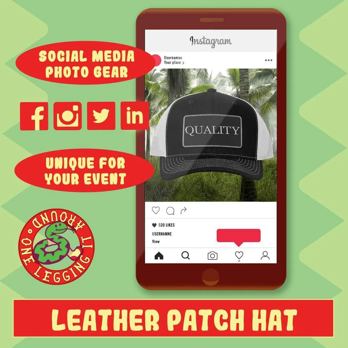 Cigar Tobacco Processing Supervisor AF - Leather Black Patch Engraved Trucker Hat