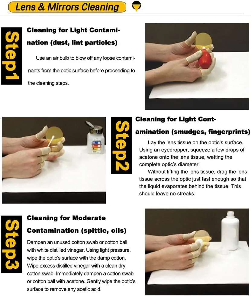 Cloudray Laser Si Reflective Lens Gold Plated Mirror 25mm for CO2 Laser Engraving & Cutting, 3PCS
