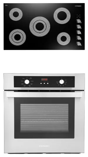Cosmo 2PC Kitchen Package with 24″ Electric Wall Oven & 36″ Electric Cooktop - COS-2PKG-091