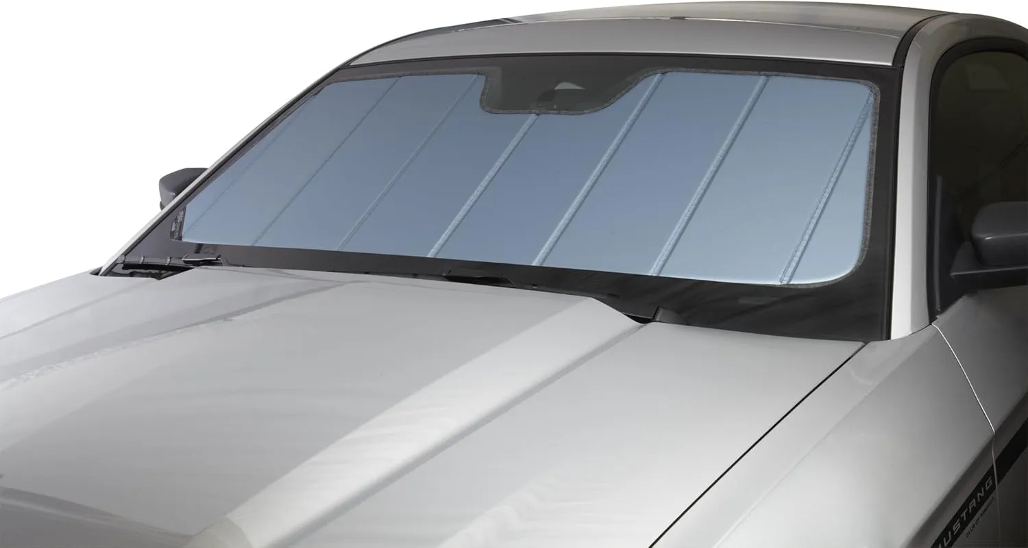 Covercraft UVS100 Custom Sunscreen | Fits 07-13 Silverado/Sierra 1500, 07-14 Silverado/Sierra 2500/3500, 07-14 Suburban/Tahoe/Yukon/XL, Plus Avalanche & Escalade | Blue Metallic