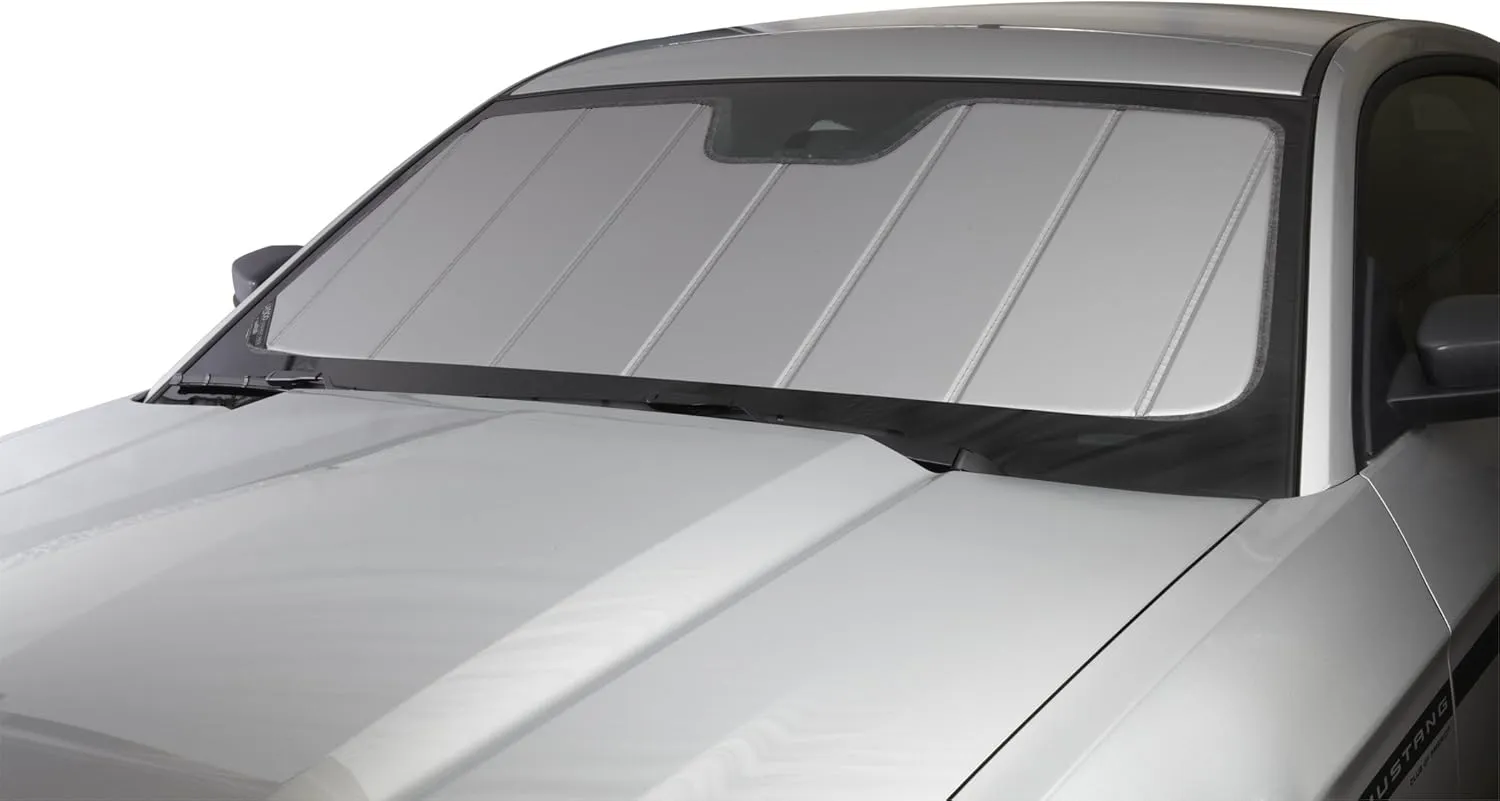 Covercraft UVS100 Custom Sunscreen | Fits 2015-2023 Ford Mustang Convertible/Coupe | Silver