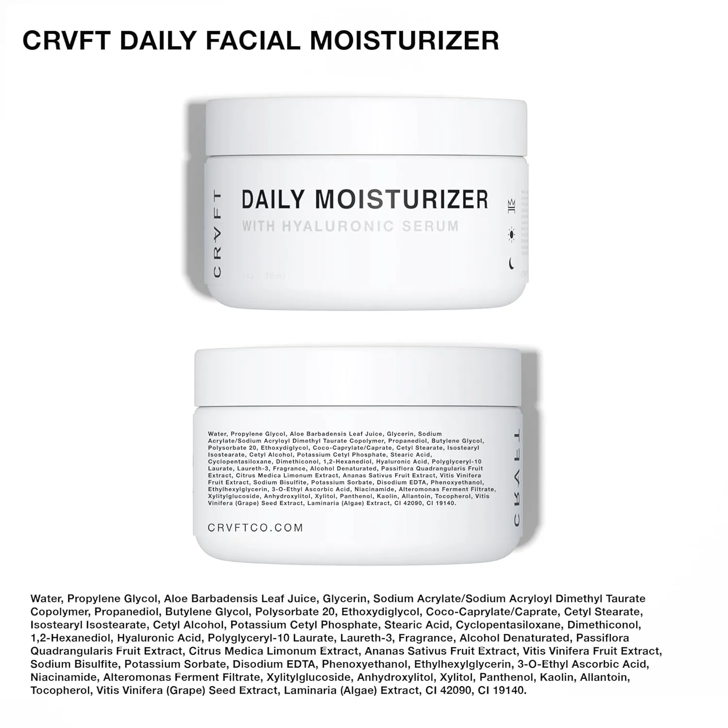 CRVFT 2-Step Men’s Facial Care Kit | Aloe Vera Face Wash 3oz | Hyaluronic Moisturizer 1oz | 2 Piece Complete Daily Face Care Routine | Look   Feel Your Best [Scented]