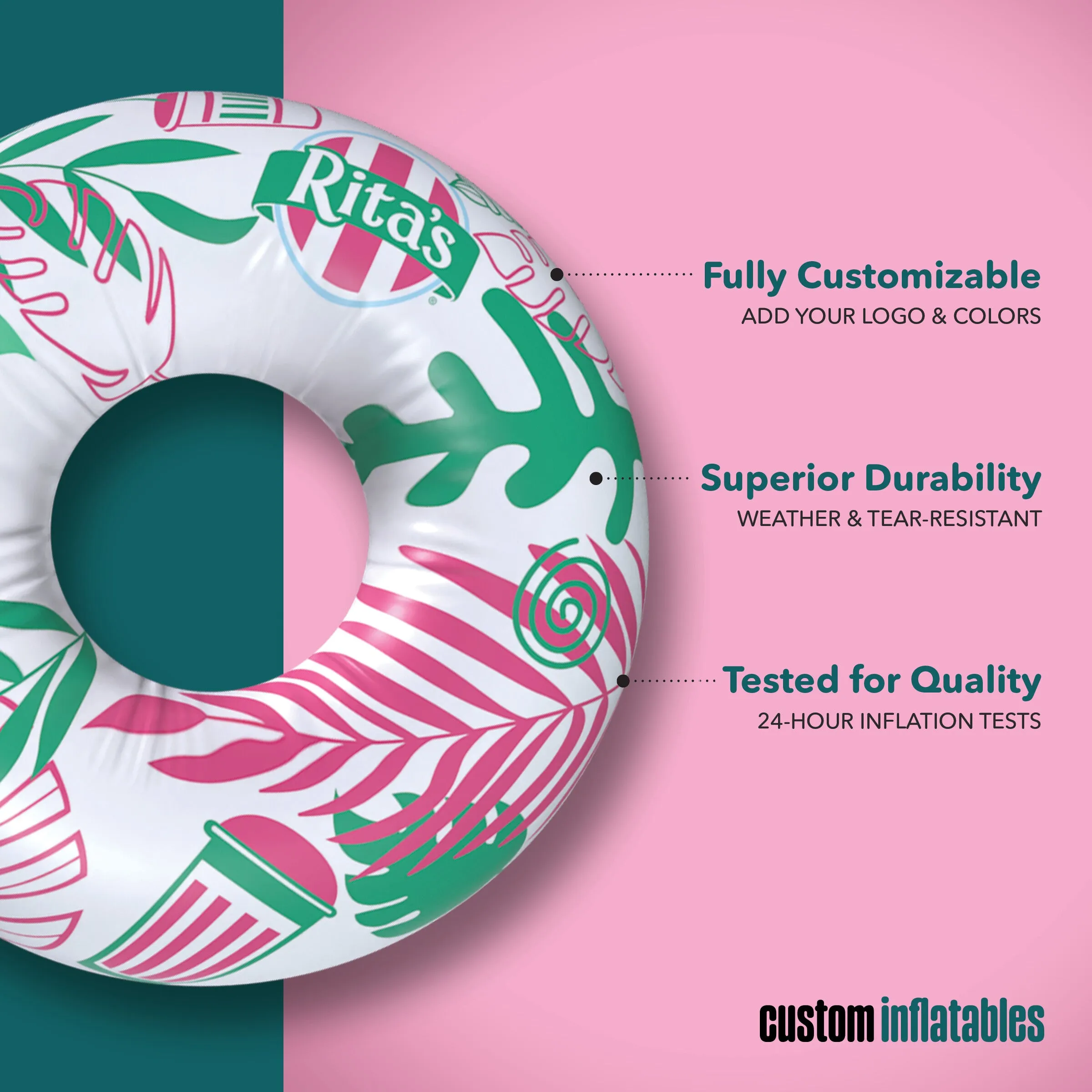 Custom Inflatable Logo Pool Mattress | Free Designs | Custom Inflatables