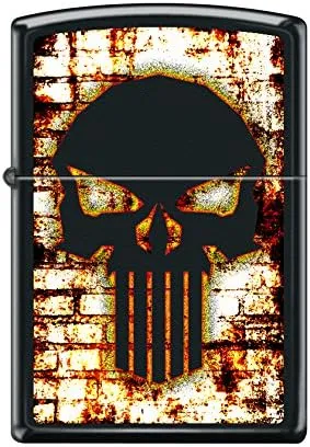 Custom Punisher Skull on Blk Matte w/White Wall Background