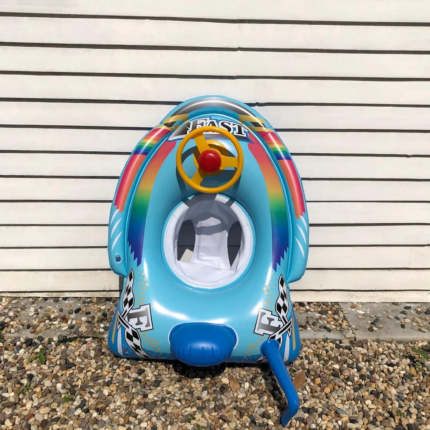 Cute Child Kids Inflatable Pool Float PVC Summer Swim Float Air Bed Lake Boat Swimming Floats with 2 Handles Surfing Raft Bodyboard Floating Mattress Seat Swim Ring for Girls Boys 1-5 Years