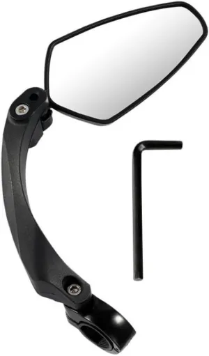 Cycling Rearview Mirror 360° Rotating Sturdy Construction Handlebar Mount Reflective for Enhanced Safety