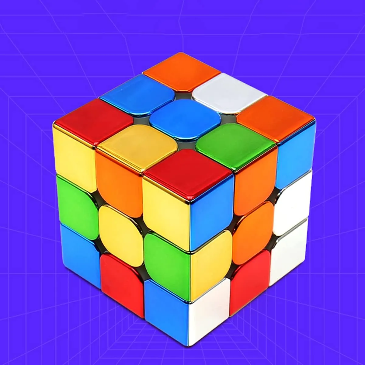 Cyclone Boys 3x3 Speed Cube Magnetic Reflective Mirror,Stickerless Magic Cube Puzzle Toys