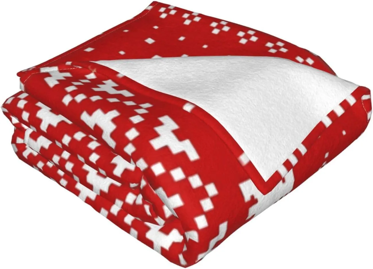 Dachshunds Christmas Sweater Pattern 60"X50" Flannel Blanket - 100% Soft Polyester, Lightweight and Warm, Suitable for Families, Camping, Travel