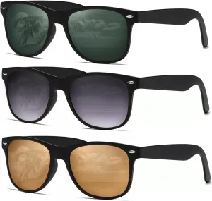 DEMIKOS Sunglasses Men Polarized Sunglasses for Mens Womens Retro Mirror Lens for Driving Fishing UV400 Protection