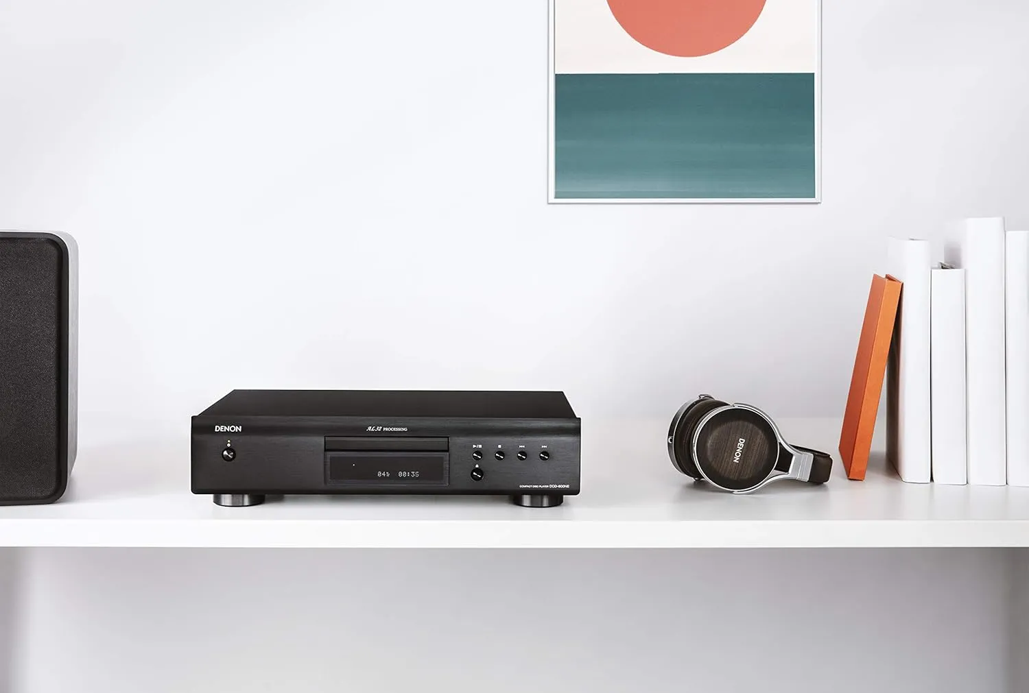 Denon DCD-600NE Compact CD Player in a Vibration-Resistant Design | 2 Channels | Pure Direct Mode | Pair with PMA-600NE for Enhanced Sound Quality | Black