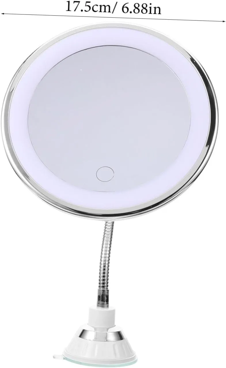 DOITOOL 1pc Lighted Vanity Mirror Travel Vanity Mirror 10x Magnification Makeup Mirror Miss