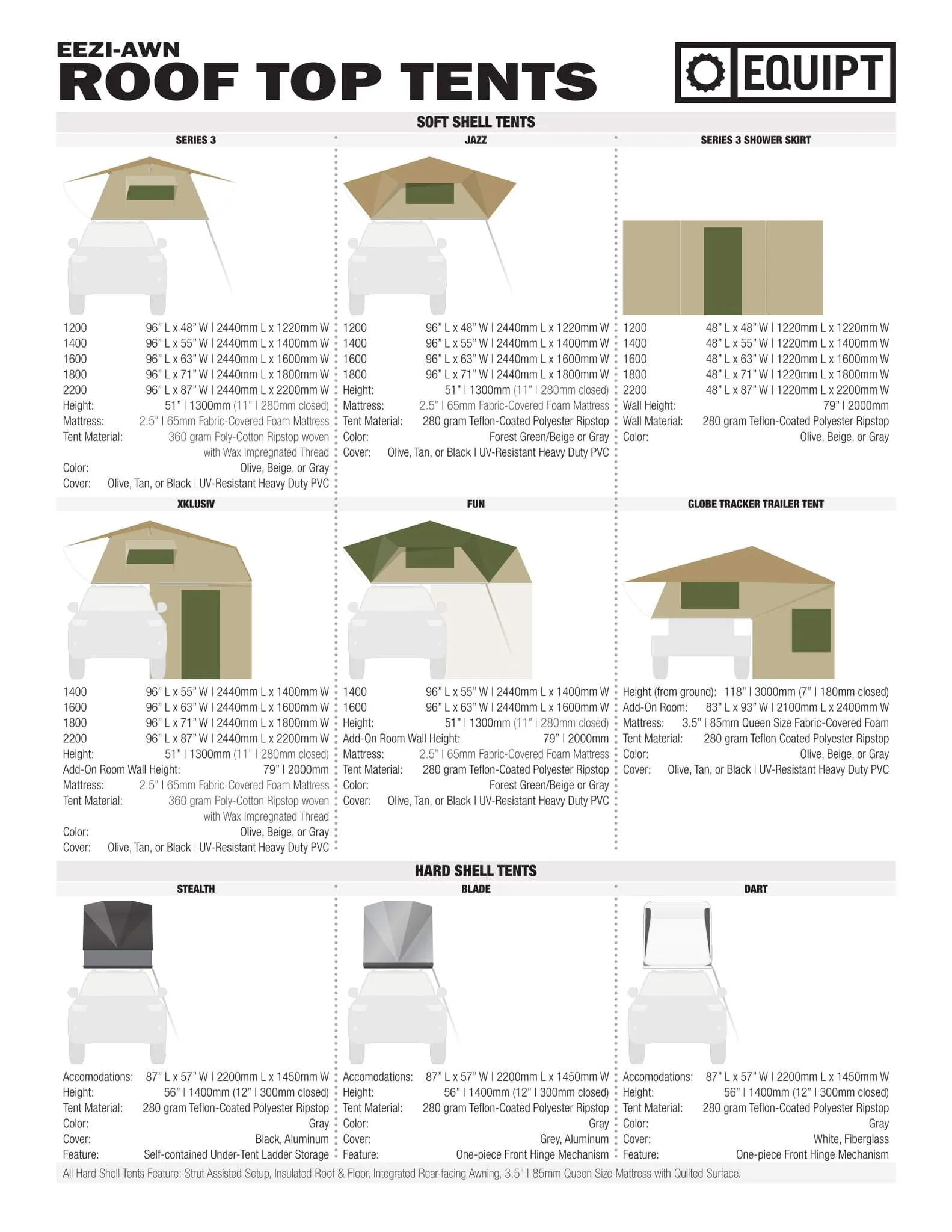 Eezi-Awn - Blade Hard Shell Roof Top Tent