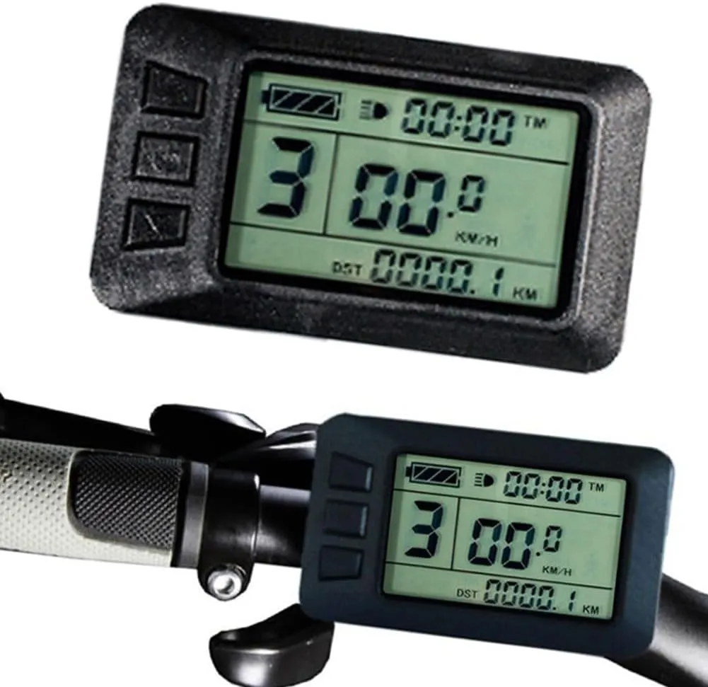 Electric Bike LCD Display Meter, E-Bike Display Meter Control Panel With 5-pin Waterproof USB Interface Kit For KT-LCD7 USB Display Meter Cycling Panel