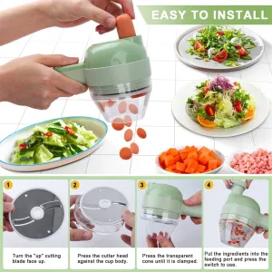 Electric Touch-sensitive Vegetable Slicer Handheld Portable in 1 Wholesale 4