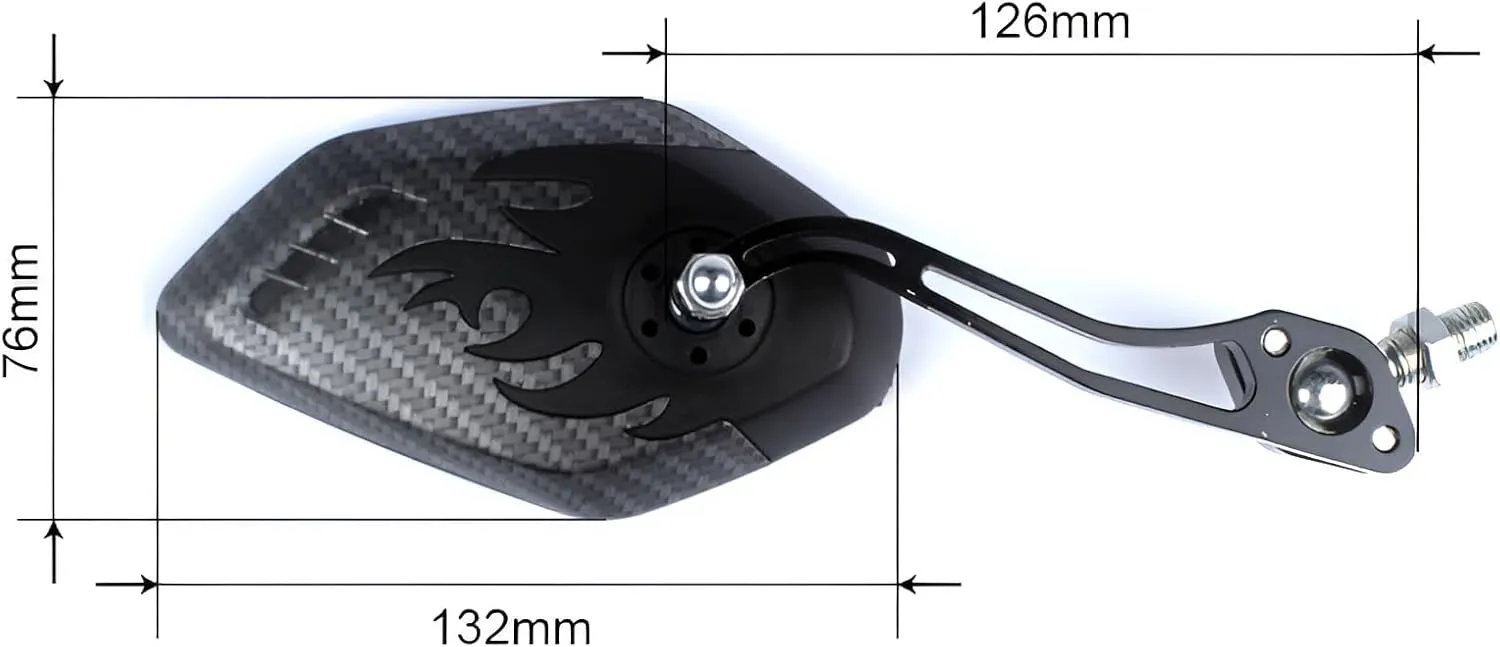 [Ellniges]MTB Rr View Mirror - Premium oy Cycling Accory with【Plane Lens】& Rotatable Design, Compatible with 22.2mm Handlebars, ABS for Road/Off-Road Biking