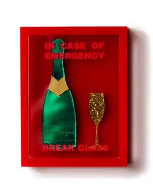 Emergency Champagne Box Brooch