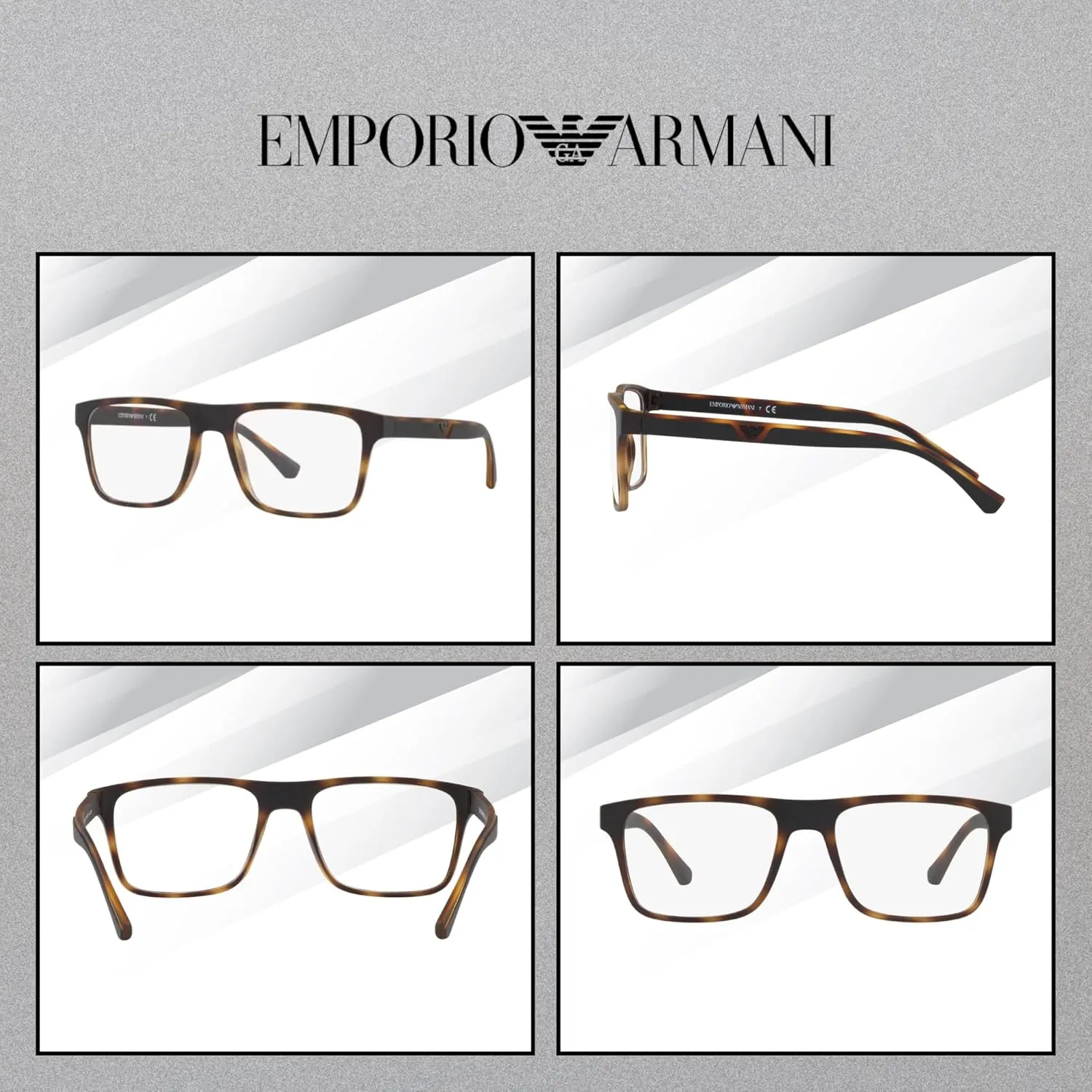 Emporio Armani EA4115 Square Sunglasses for Men   BUNDLE With Designer iWear Complimentary Eyewear Kit