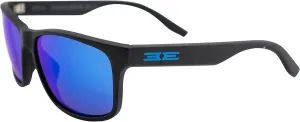 Epoch Eyewear Delta Golf Sport Riding Sunglasses Black Frame Blue Mirror Polarized Lens