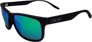 Epoch Eyewear Delta Golf Sport Riding Sunglasses Black Frame with Green Mirror Lenses