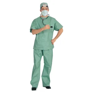 Er Doctor Costume Adult Unisex Green