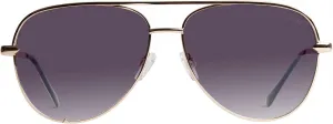 EVEE Fashionable Metal Aviator Sunglasses with Oversize Flat Reflective Mirror Lenses (GEMINI)