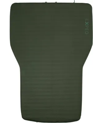 Exped MegaMat Auto - Self Inflating Foam Car Sleeping Mat, 4" Thickness Travel Bed, Compact and Lightweight, Mini Pump Included, Moraine, Auto - Past Season