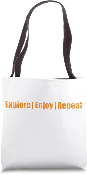 Explore_Enjoy_Repeat 4x4 travel vehicle World travel Tote Bag