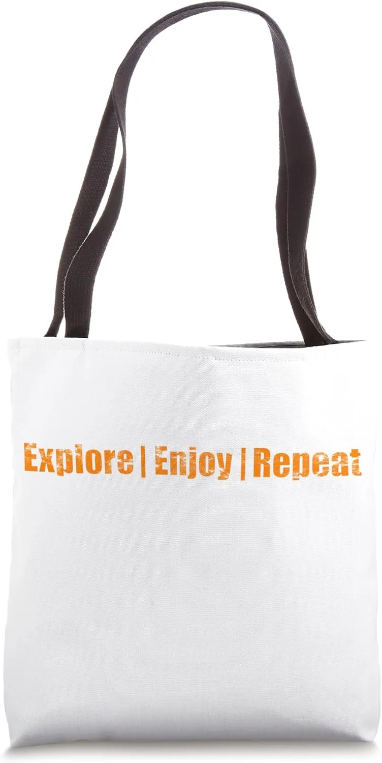 Explore_Enjoy_Repeat 4x4 travel vehicle World travel Tote Bag