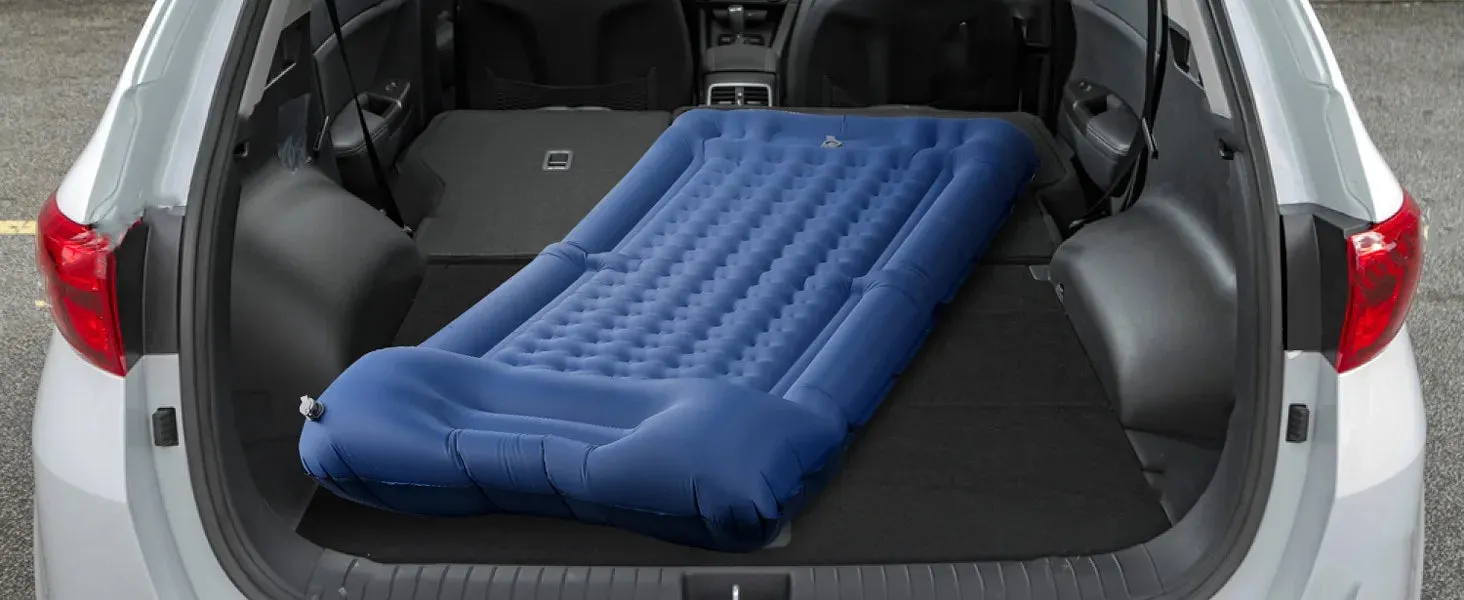Extra Thick Camping Air Mattress, 5" Inflatable Pad with Pillow & Pump