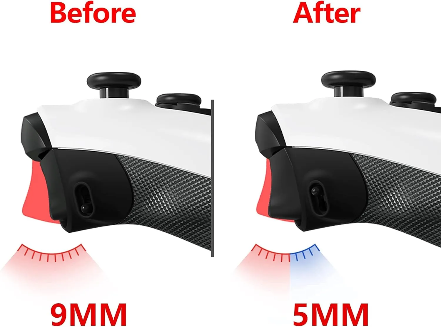 eXtremeRate Flexor Rubberized Side Rails Grips Trigger Stop Kit for Xbox Series X/S Controller, Anti-Slip Ergonomic Trigger Stopper Handle Grips for Xbox Core Controller – Diamond Textured Black