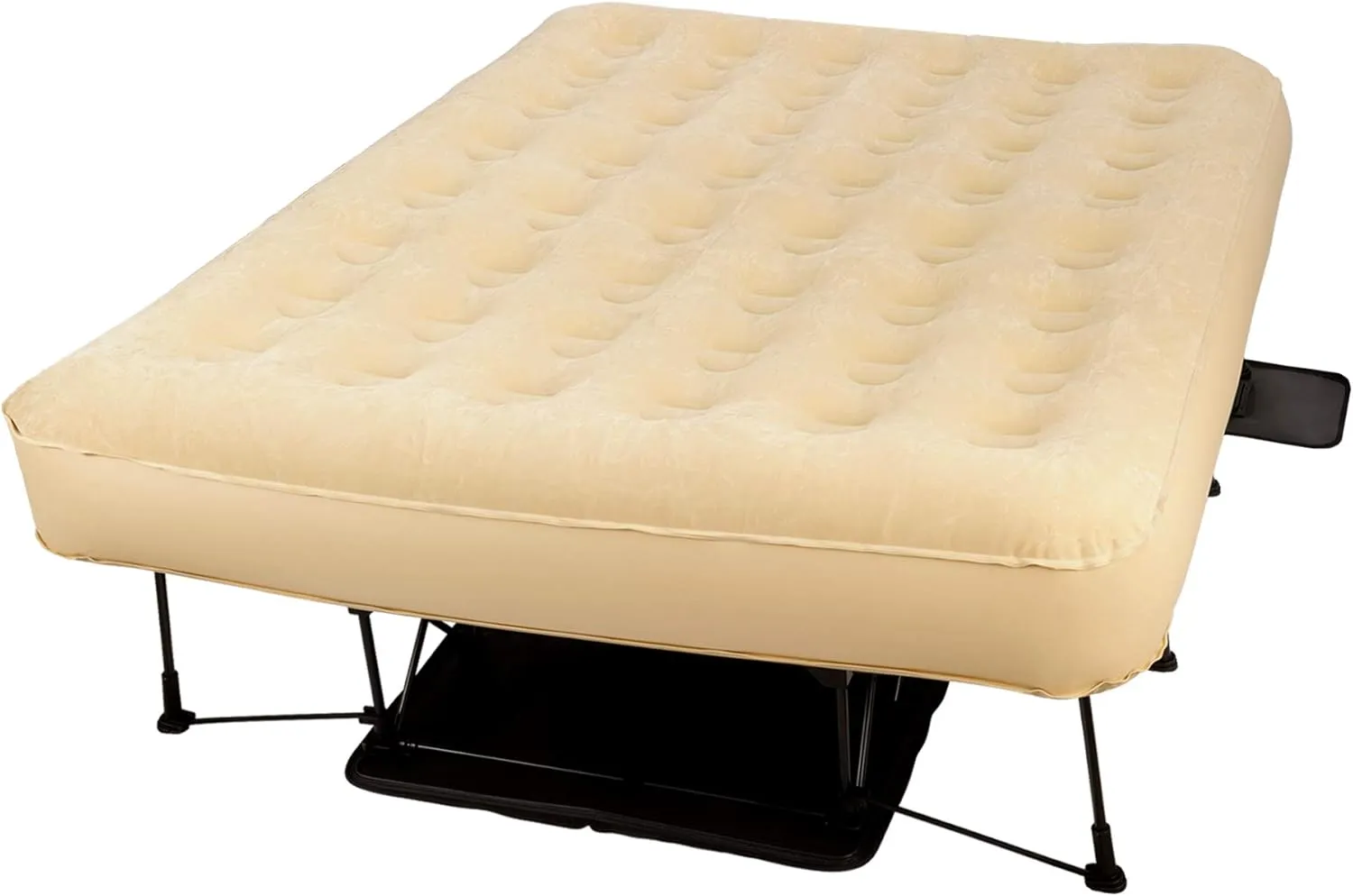 EZ Simpli Comfy Bed Queen Self-Inflating Air Mattress with Built-in Frame, Pump and Wheeled Case, Blow Up Inflatable Air Bed Perfect for Home, Guests, Travel, Vacation, Camping