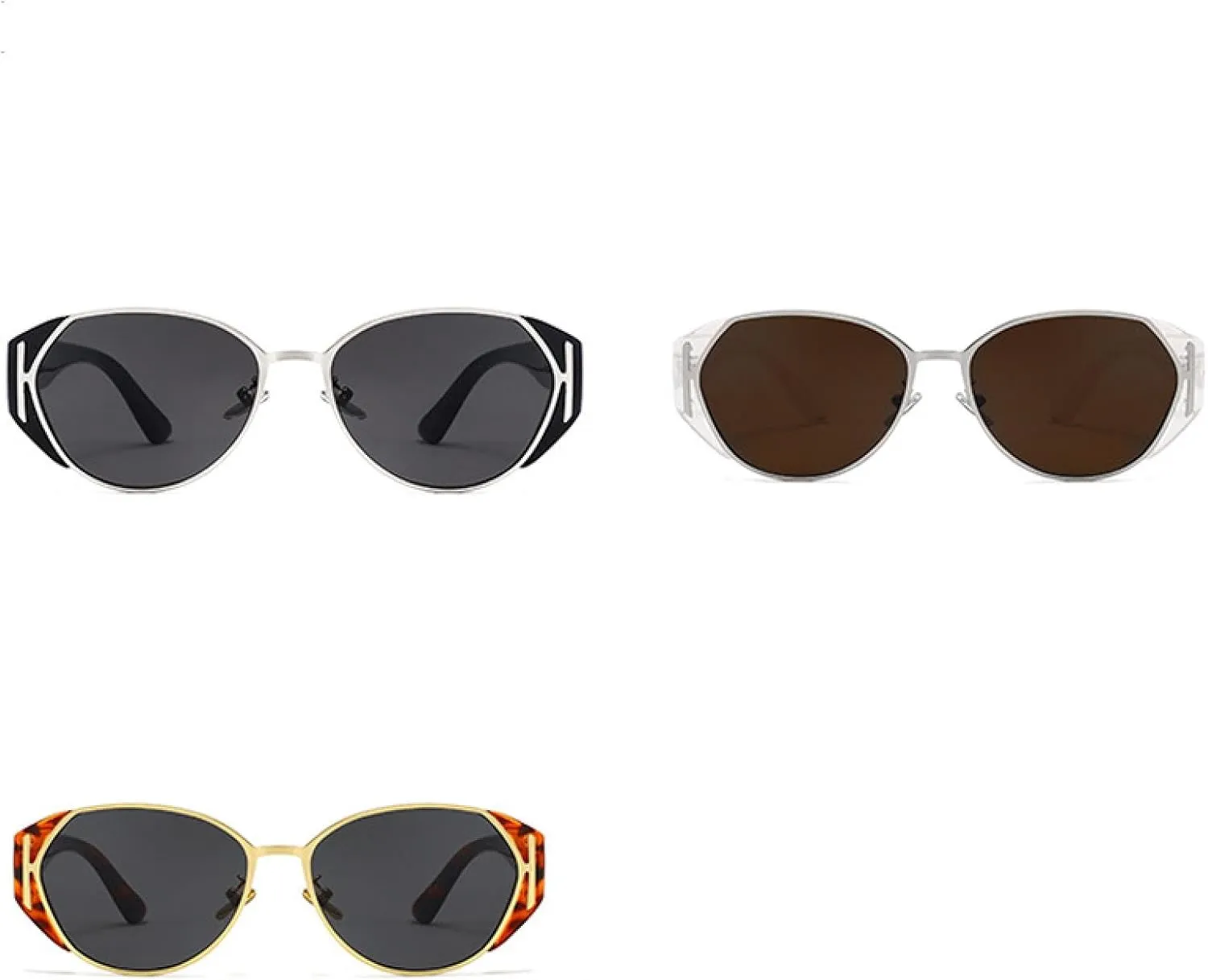 Fashion Luxury Oversized Oval Cat Eye Sunglasses Women Men Retro Trendy Eyeglasses Summer Traveling Shades Uv400