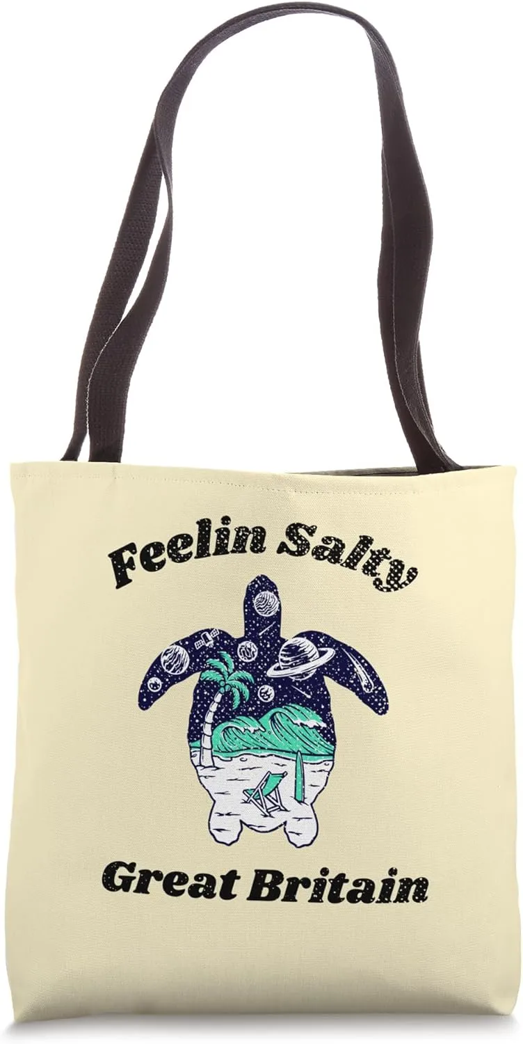 Feelin Salty Great Britain Vacation Travel Travel Tote Bag
