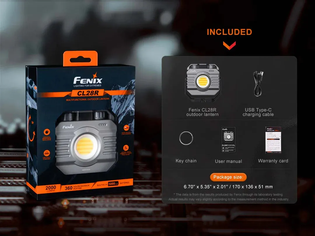 Fenix CL28R – 2000 Lumen USB Rechargeable Workshop Light