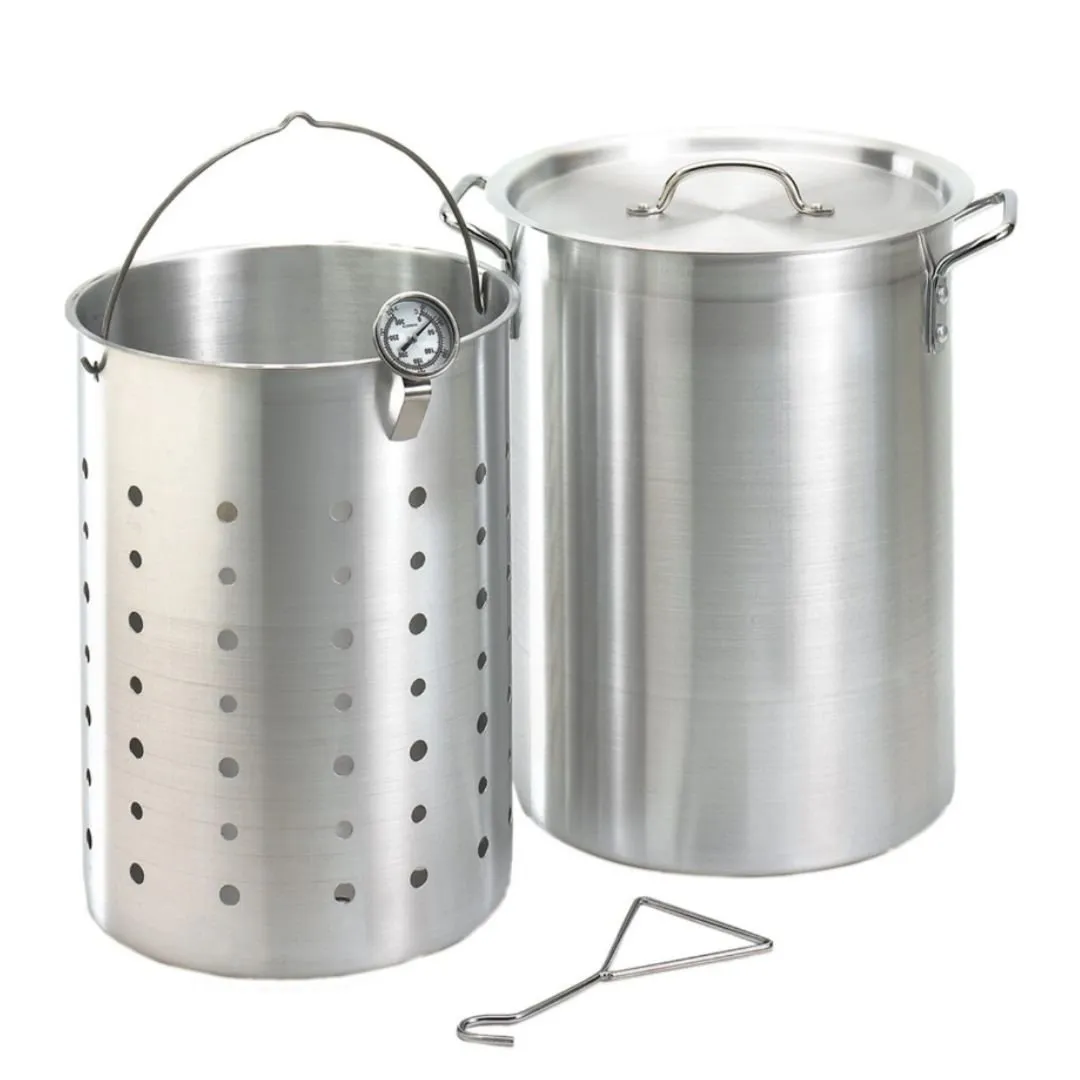 Fire Magic 26 Quart Aluminum Turkey Fryer Pot With Basket And Thermometer - 3570