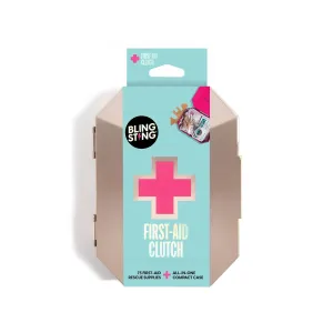 First Aid Kit Metallic Rose Gold Clutch (Bling Sting)