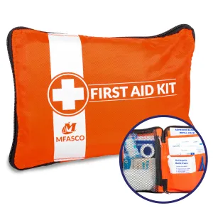 First Aid Kit Orange Zippered Pouch by MFASCO