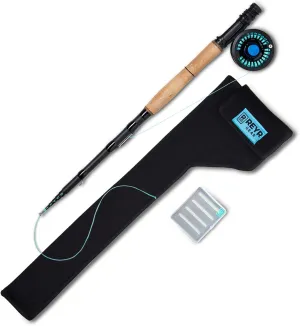 First CAST Fly Rod, Telescoping Travel Fly Rod and Reel Combo, Portable Fly Fishing Gear for Traveling and Backpacking, 4WT Fishing Rod