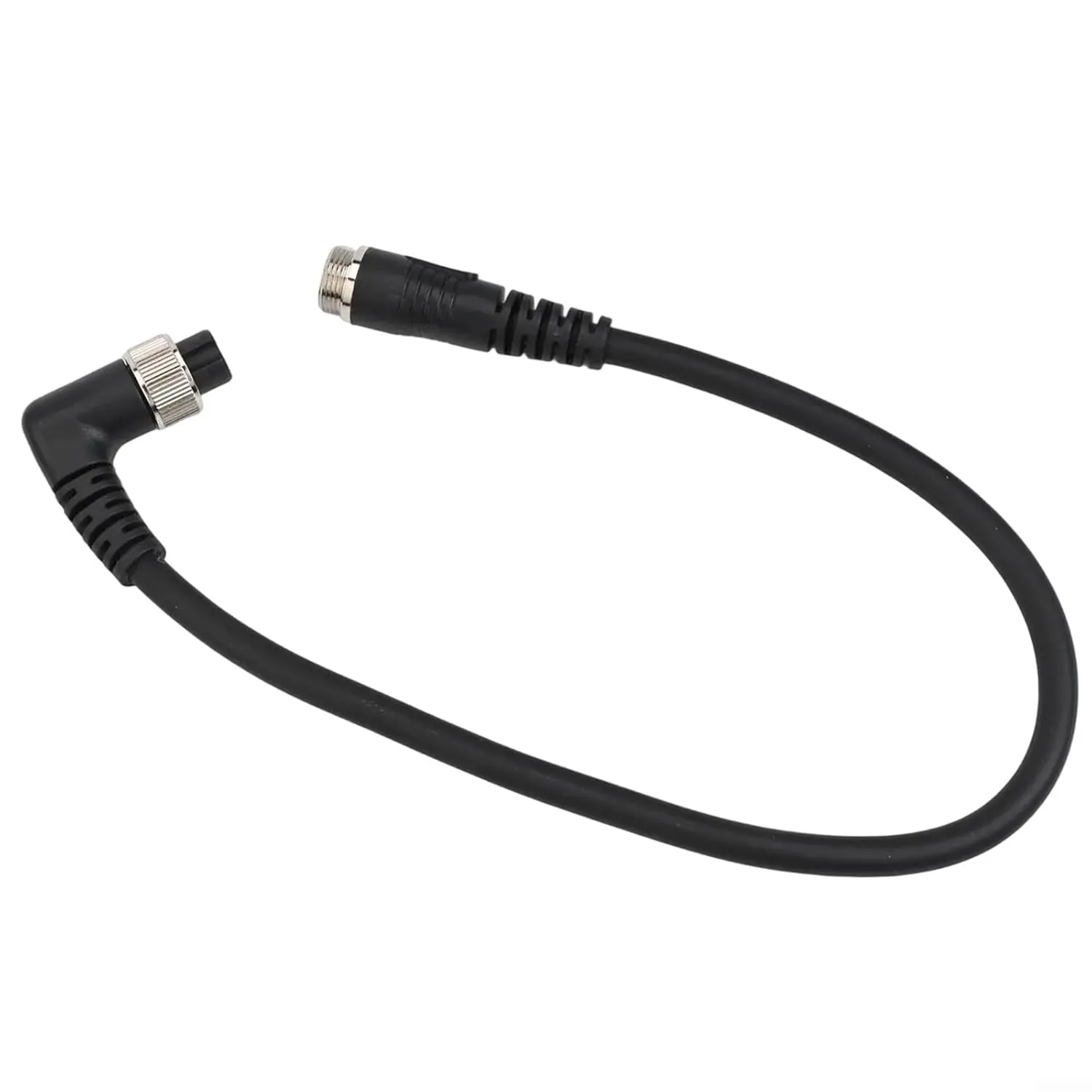 Fishing Reel Battery Power Cable for DAI-WA Elbow 2 Hole Power Cord Adapter 45cm Black PVC Copper Wire(3oclock)