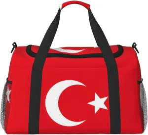 Flag of Turkey print Weekender Overnight Carry On Bag Gym Luggage Bag Duffel Bag for Travel Women