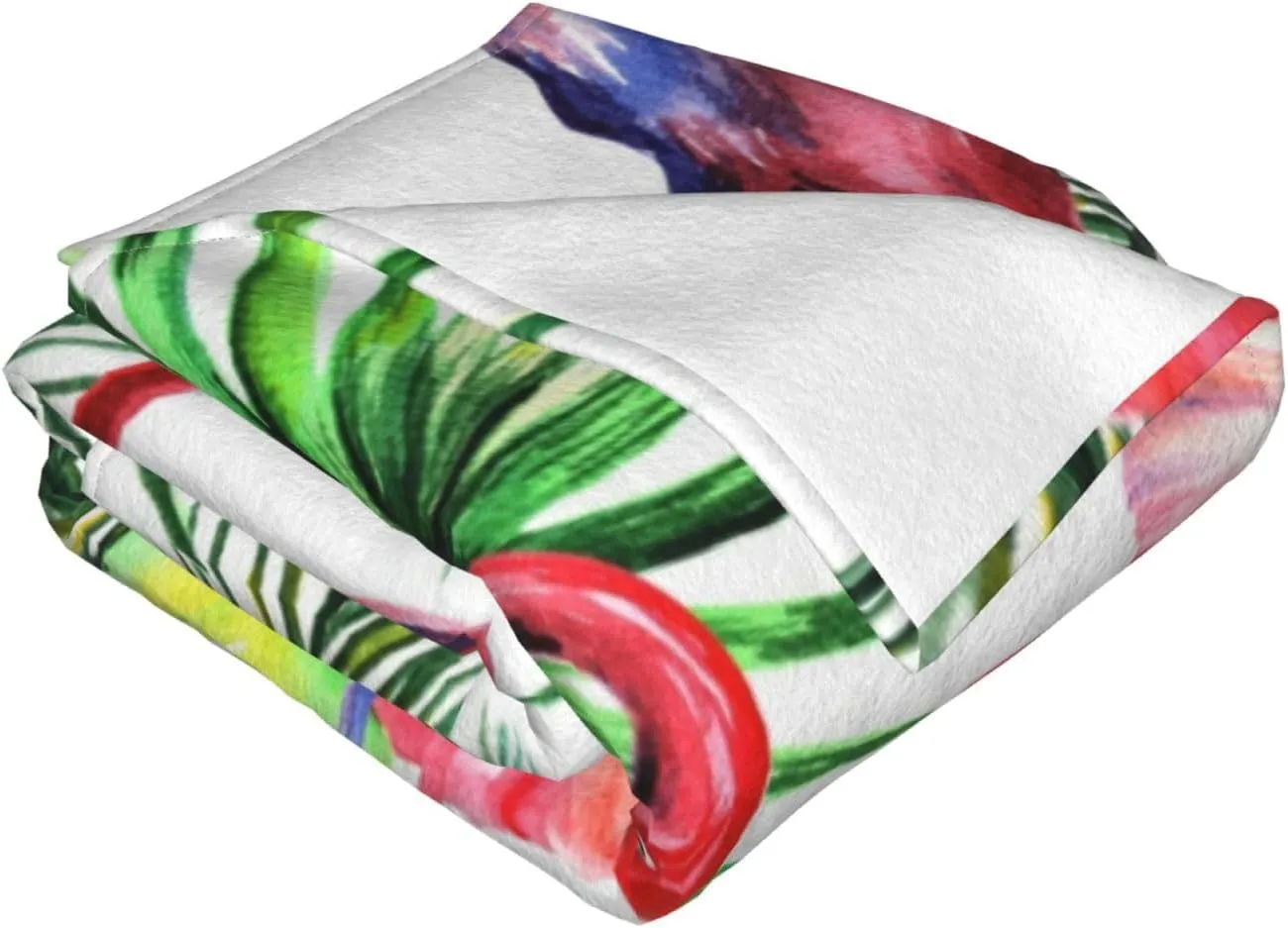 Flamingo 60"X50" Flannel Blanket - 100% Soft Polyester, Lightweight and Warm, Suitable for Families, Camping, Travel