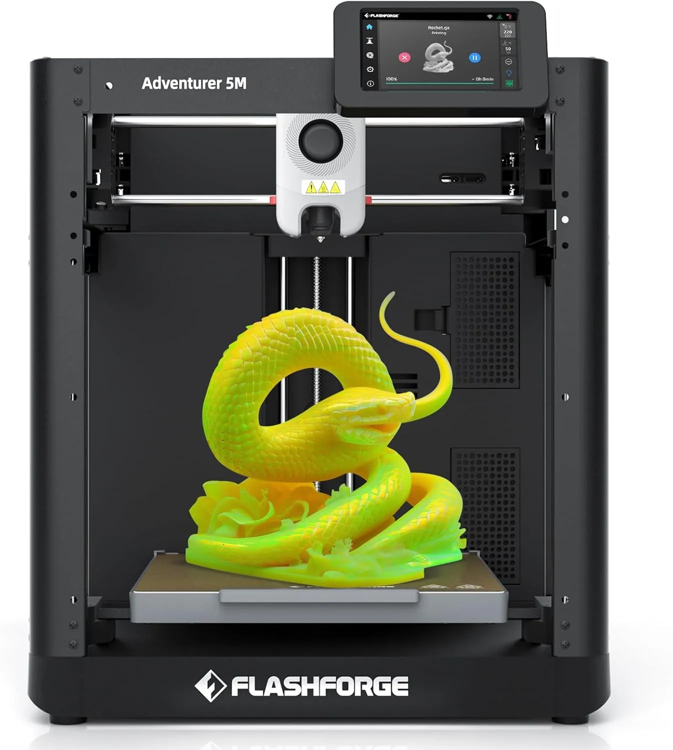 FLASHFORGE Adventurer 5M 3D Printer,600mm/s Max Speed Core XY 3D Printers with Auto Leveling,280°C Direct Extruder, 3s Detachable Nozzle, Dual-Sided PEI Platform,Dual Cooling, for Home,Kids,Beginners