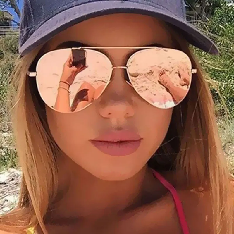 Flat Top Mirror Sunglasses
