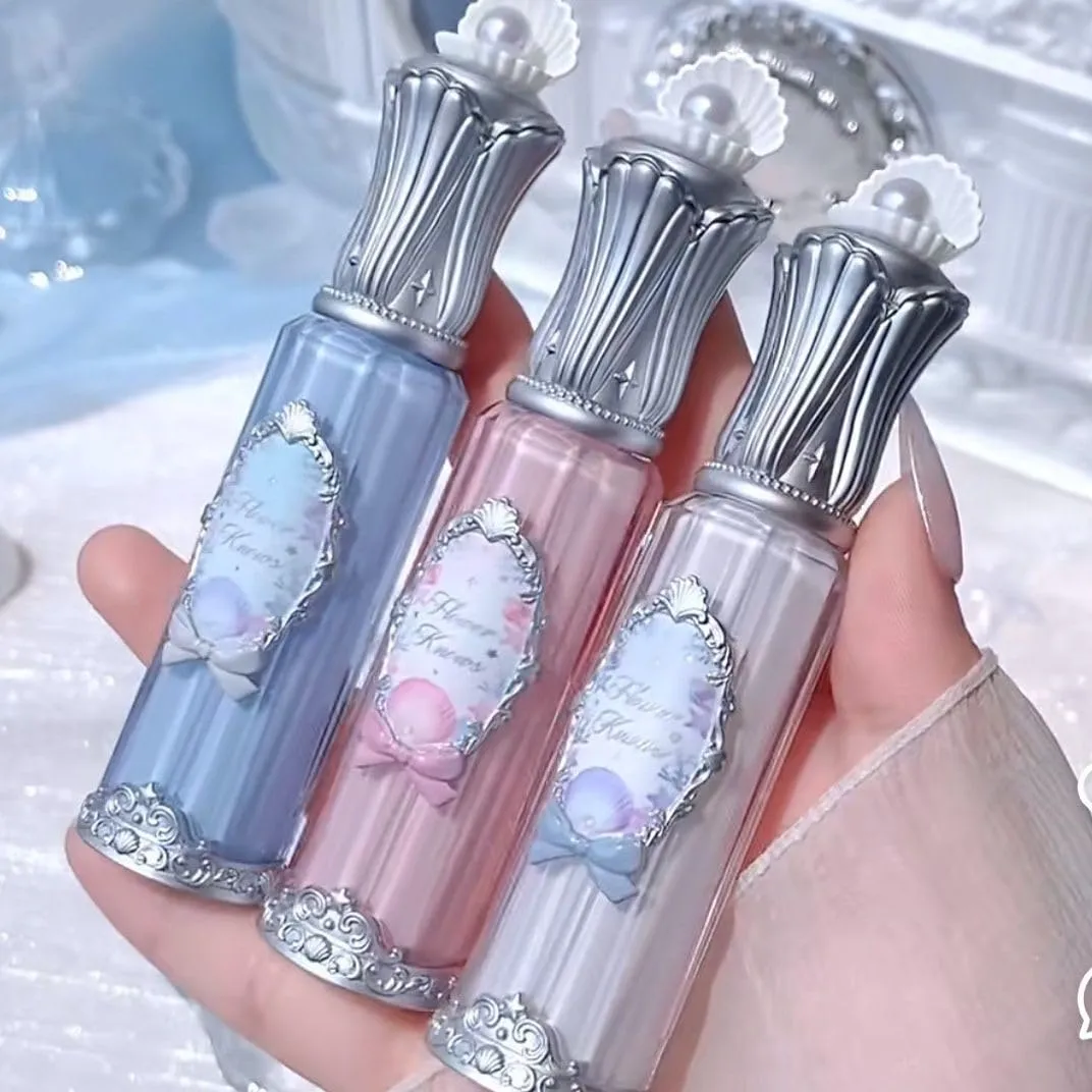 Flower Knows Shell Series Pearl Lip Gloss Moisturizing Non-Sticky High-Shine Finish Lip Care Balm (C02)
