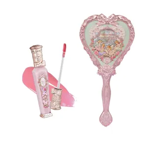 Flower Knows Violet Strawberry Rococo Glitter Lip Gloss G01 Strawberry Macaron Midsummer Fairytales Hand Mirror Tea Menthe