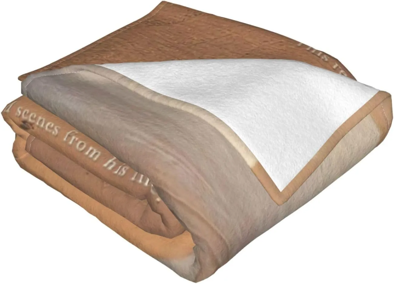 Footprints in The Sand Poem 60"X50" Flannel Blanket - 100% Soft Polyester, Lightweight and Warm, Suitable for Families, Camping, Travel