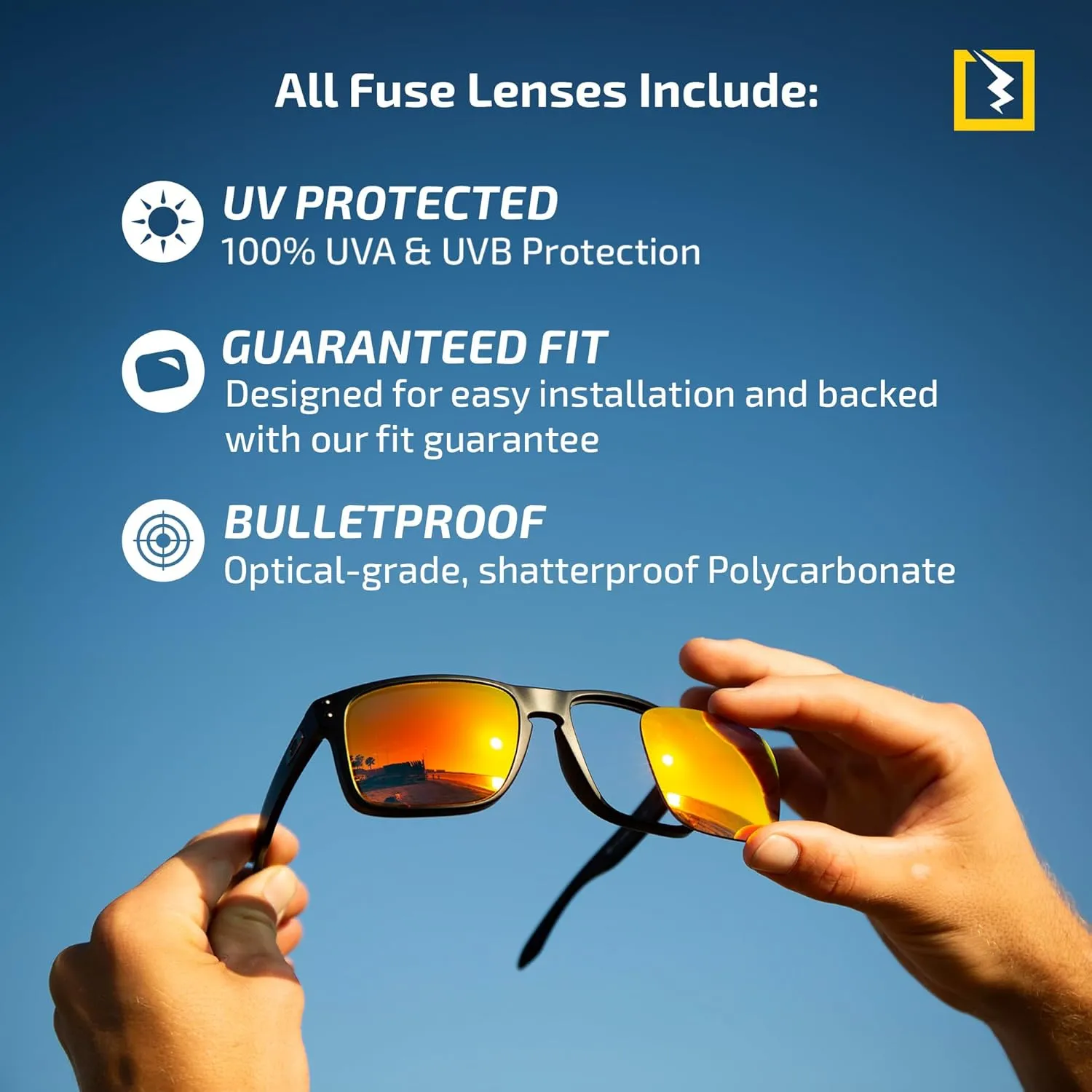 Fuse Lenses Replacement Lenses For Costa Del Mar Rincon (New) Sunglasses - Polarized Options