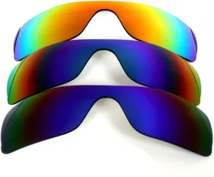 Galaxy Replacement Lenses For Oakley Batwolf Blue&Green&Red Color Polarized 3 Pairs