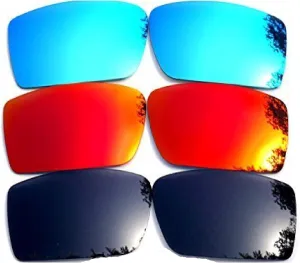 Galaxy Replacement Lenses for Oakley Gascan Black&Red&Blue Color Polarized 3 Pairs